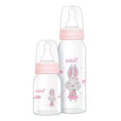 Bebsi Pembe 250 ml Cam Biberon + 125 ml Cam Biberon Seti