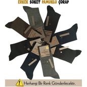 Beemu Mısırlı 60002 Erkek Organik Pamuk Soket Çorap - Asorti