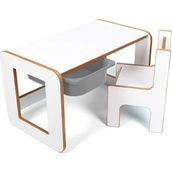 Bees Store Tek Kişilik Çocuk Oyun, Aktivite ve Etkinlik Masası, Beyaz-Gri, 18MM 1.sınıf Mdf - 73 x 44 x 44 cm - Beyaz - Gri