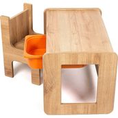 Bees Store Tek Kişilik Çocuk Oyun, Aktivite ve Etkinlik Masası, Ceviz-Turuncu, 18MM 1.sınıf Mdf - 73 x 44 x 44 cm - Ceviz - Turuncu