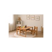 BEEVOLİ Çocuk Aktivite Oyun Masası - Çalışma ve Hamur Masası - 2 Sandalye- Mdf- 80 x 55 x 45 cm