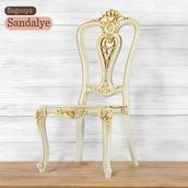 Begonya Sandalye Sert Plastik Krem Altın Gold Koltuk Bahçe Balkon Mutfak Yemek Masası Sandalyesi