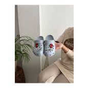Behtah Kundura Erkek Çoçuk 4 Tane Cross Jibbitz Süslü Hediyeli Önü Kapalı Bahçe Havuz Günlük Sandalet Terlik