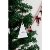 Beige & Stone Yılbaşı El Yapımı Seramik Noel Çam Ağacı Süsü