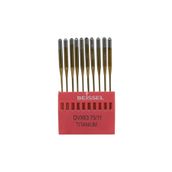 BEİSSEL Beissel DVx63 Sanayi Tipi Reçme Makinesi İğnesi 11/75 Numara Altın SES uçlu 10 Adet (1 Paket)