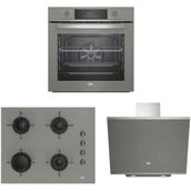 Beko Manhattan BFC430G - BOCDT6510EG - BDE6062G Gri 3'lü Ankastre Set