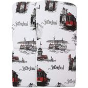 Belde İstanbul Desen 48 x 100 x 4 cm Delüks Midium 2'li Minder