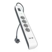 Belkin 4'lü Priz + 2 USB Girişli Akıllı Enerji Koruma Prizi
