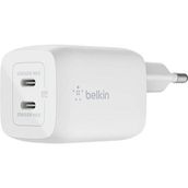 Belkin WCH013VFWH 68W Çift USB-C Power Delivery GaN Duvar Şarj Cihazı