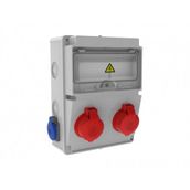 Bemis BH2-2205-2020 IP44 2 Adet Ön 3/25A 380 V 2 Adet Yan 1/16 A 220 V Prizli Halogen Free V10 Kombinasyon Kutusu