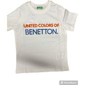 Benetton BNT-B21361-002 Beyaz Erkek Çocuk T-shirt