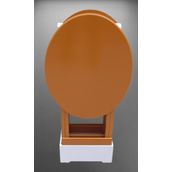 Bengi Ticaret 90120 Oval Model Ahşap El Yapımı Hardal Renk Zigon Sehpa