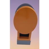 Bengi Ticaret 90127 Oval Model El Yapımı Hardal ve Gri Renk Zigon Sehpa