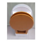 Bengi Ticaret 90129 Oval Model Ahşap El Yapımı Beyaz ve Hardal Renk Zigon Sehpa Uyumu El Yapı