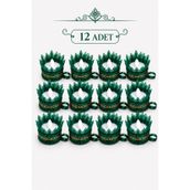 BERAYE Led Mum Zümrüt Yeşili Ledli Kına El Mumu, Sünnet, Led Işıklı, Tealight Mum Pilli 12 Adet, Düğün, Nedime, Bride,