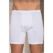 Berrak 1055 Paçalı 10'lu Paket Beyaz Erkek Boxer