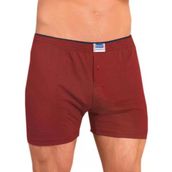Berrak 1099 Düğmeli Penye 6'lı Bordo Erkek Boxer
