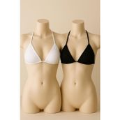 Beruflic Kadın Siyah Ve Beyaz Minimal Kesim Üçgen Bikini Üstü