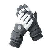 Bestgift HX-110 Gri Peluş Su Geçirmez Erkek Eldiveni