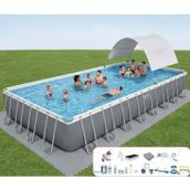 Bestway BW580 56623 956x488x132 cm Gölgelikli Prefabrik Havuz Seti