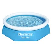 Bestway Fast Set pompasız yer üstü havuz, çap 244 x 61 cm, mavi, yuvarlak