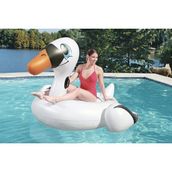 Bestway Kuğu Binici - Şişme Kuğu - Tutmalı Deniz Binici Kuğu - Deniz Yatağı Kuğu - Binici Bot Kuğu - Ride-On Swan - Şişme Kuğu Binici Bot Deniz 201X160 Cm. - Beyaz - Kuğu - 201 x 160 cm