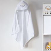 Beyaz 75x75 cm Kundak Bebek Banyo Havlusu