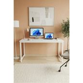Beyaz Çalışma Masası Minimal Bilgisayar Masası Ofis ve Ev Için Modern Masa - 160X60