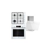 Beyaz Eko Ankastre Set HB012FBW1T FIRIN-EB6C2PK80O OCAK-LC63KPJ20T Davlumbaz