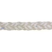 Beyaz polyester 8 kollu halat, 12mm