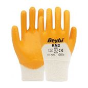 Beybi Kn2 Sarı Nitril İş Eldiveni 12 Çift