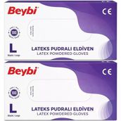 Beybi Lateks Pudralı Large 200'lü Muayene Eldiveni