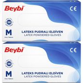 Beybi Lateks Pudralı Medium 200'lü Muayene Eldiveni