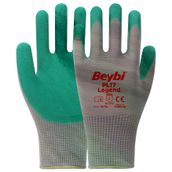 Beybi PL17 Legend No: 10 Koli 144 Çift Yeşil Polyester Örme Lateks Eldiven