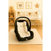 Beyge Baby %100 Pamuk Mickey'li Poplin Kumaştan Puset Minderi - Altın