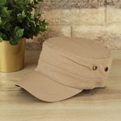 Beyler Burada Yazlık Camel Canvas Erkek Castro Şapka - Standart - Krem Rengi