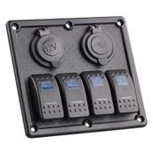 BFY Switch Panel 4'lü. USB + 12V Çakmaklık