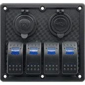 Bfy Switch Panel 4'Lü Usb + Çakmaklık