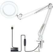 Bgz Store Katlanabilir 8 x Büyüteçli LED Yüz Bakımı Güzellik Tatto LED Masa Lambası 3renk Modu 10 Seviye Işık