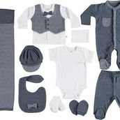 Bibaby 63152 Gri Little Boy 10'lu Set