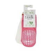 Bibaby 68393 2'li Fuşya Ekru Biorganic Paw Kaymaz Bebek Çorabı