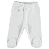 Bibaby Patikli Basic Nature Beyaz 9-12 AY Organik Pantolon