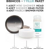 Bibimcos 1 Yıllık Mini Duş Başlığı+5 Yedek Filtre+6 Madeca Duş Filtresi