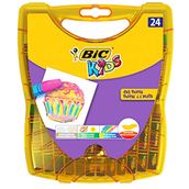 Bic Çantalı 24'lü Plastik Kutu Yağlı Pastel Boya