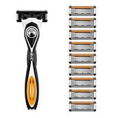 Bic Flex 5 Hybrid Tıraş Bıçağı Seti 1 Gövde + 10 Yedek Başlık 5 Bıçaklı Erkek Tıraş Bıçağı