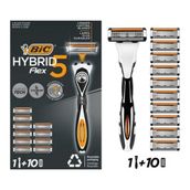 Bic Flex 5 Hybrid Tıraş Bıçağı Seti 1 Gövde + 10 Yedek Başlık 5 Bıçaklı Erkek Tıraş Bıçağı