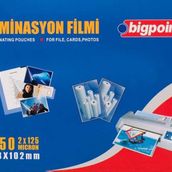 Bigpoint 78x102 mm 125 Mikron 100'lük Laminasyon Filmi