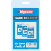 Bigpoint Kart Kabı Kristal Çift Yönlü Su Geçirmez Dikey 55X85 Mm. ( Yaka Kartı ) 100 Lü Kutu