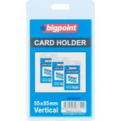 Bigpoint Kart Kabı Kristal Çift Yönlü Su Geçirmez Dikey 55X85 Mm. ( Yaka Kartı ) 5 Li Paket