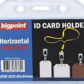 Bigpoint Kart Kabı Yaka Kartı Yatay Şeffaf 85X54Mm 10 Lu Paket